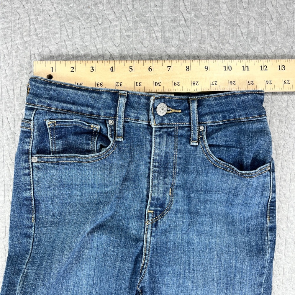 Levi's 725 High Rise Bootcut Jeans Women 26/23x31 Blue Denim Stretch Slim Fit - Picture 4 of 12